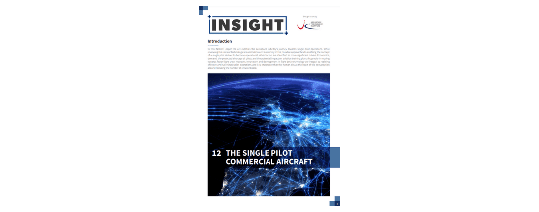 ATI's Single Pilot Commercial Aircraft Insight Paper